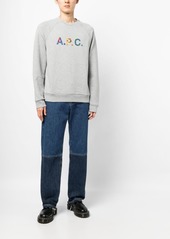 A.P.C. Shaun tartan-logo sweatshirt