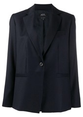 A.P.C. single-buttoned tailored blazer