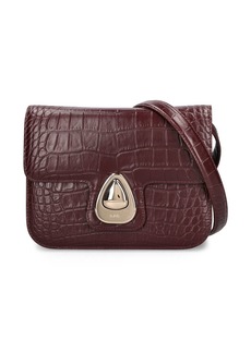A.P.C. Small Astra Croc Embossed Leather Bag