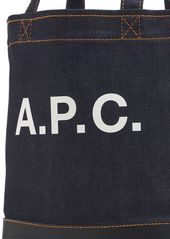 A.P.C. Small Axel Denim & Leather Tote Bag