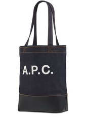 A.P.C. Small Axel Denim & Leather Tote Bag
