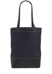 A.P.C. Small Axel Denim & Leather Tote Bag