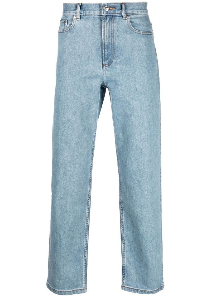 A.P.C. stonewashed straight-legged jeans