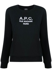 A.P.C. Tina logo-embroidered cotton sweatshirt