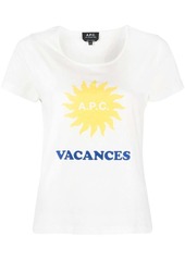 A.P.C. Vacances-print short-sleeved T-shirt