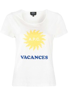 A.P.C. Vacances-print short-sleeved T-shirt