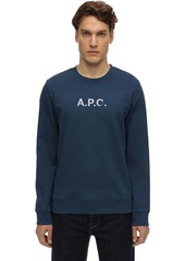A.P.C. Vintage Logo Print Cotton Sweatshirt