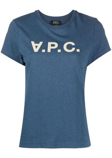 A.P.C. VPC logo-flocked cotton T-shirt