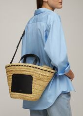 A.P.C. Zoe Raffia & Leather Top Handle Bag