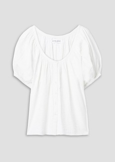 APIECE APART - La Lidia cotton-seersucker blouse - White - L