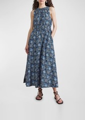 Apiece Apart Bali Sleeveless Botanical-Print Midi Dress