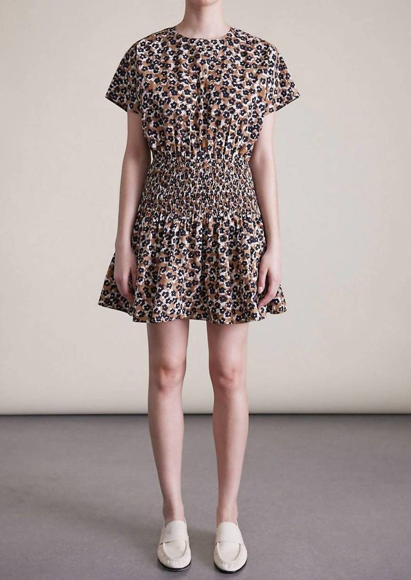 Apiece Apart Mana Mini Dress In Leopard Bouquet
