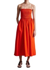 Apiece Apart Porta Smocked Spaghetti Dress In Flambe