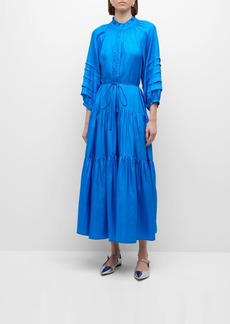 Apiece Apart Trinidad Tiered Blouson-Sleeve Maxi Dress