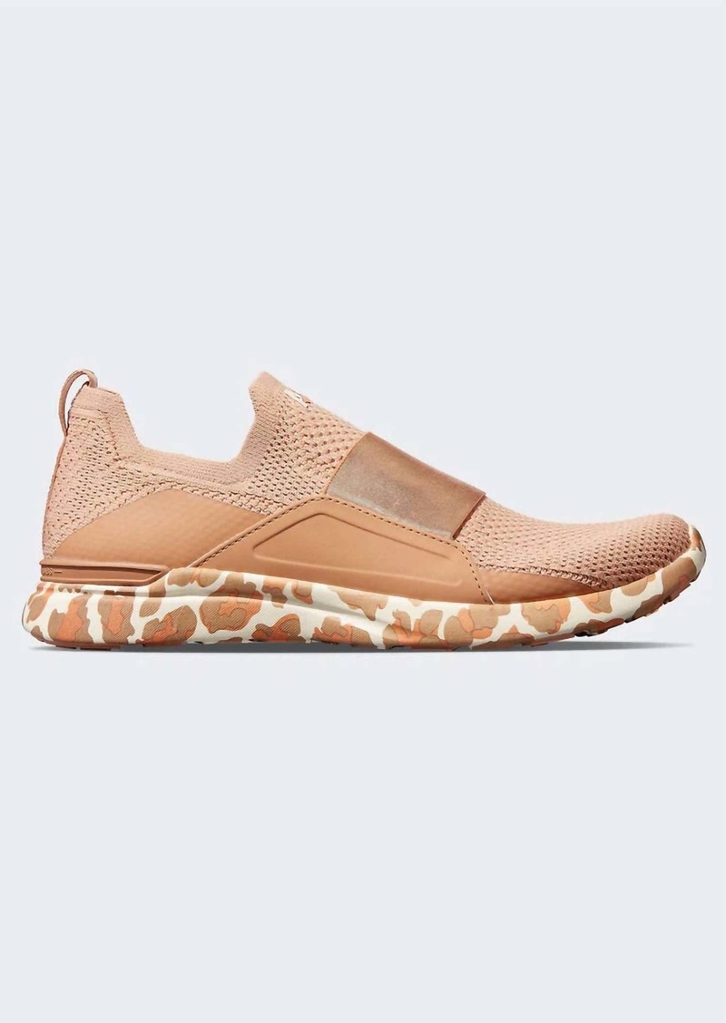 APL Athletic Propulsion Labs Women's Techloom Bliss Sneaker In Caramel/almond/leopard