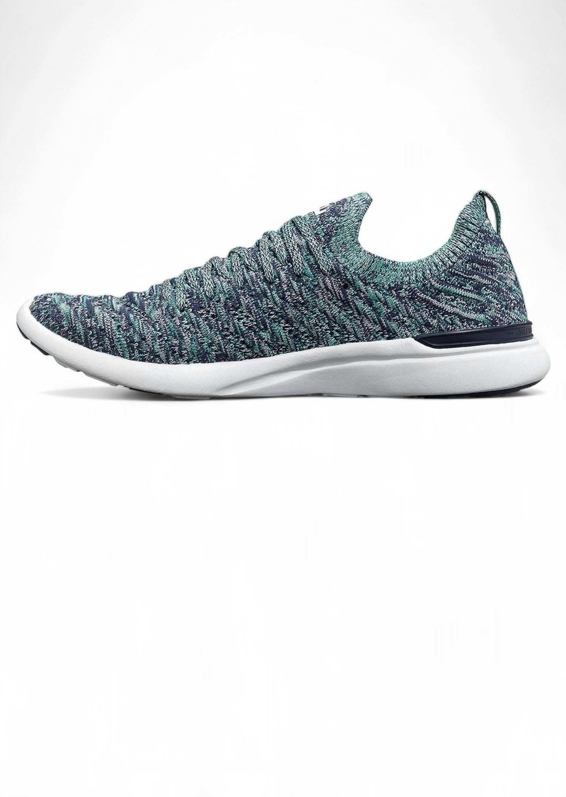 APL Athletic Propulsion Labs Women's Techloom Wave Sneaker In Indigo/tropical Green/melange