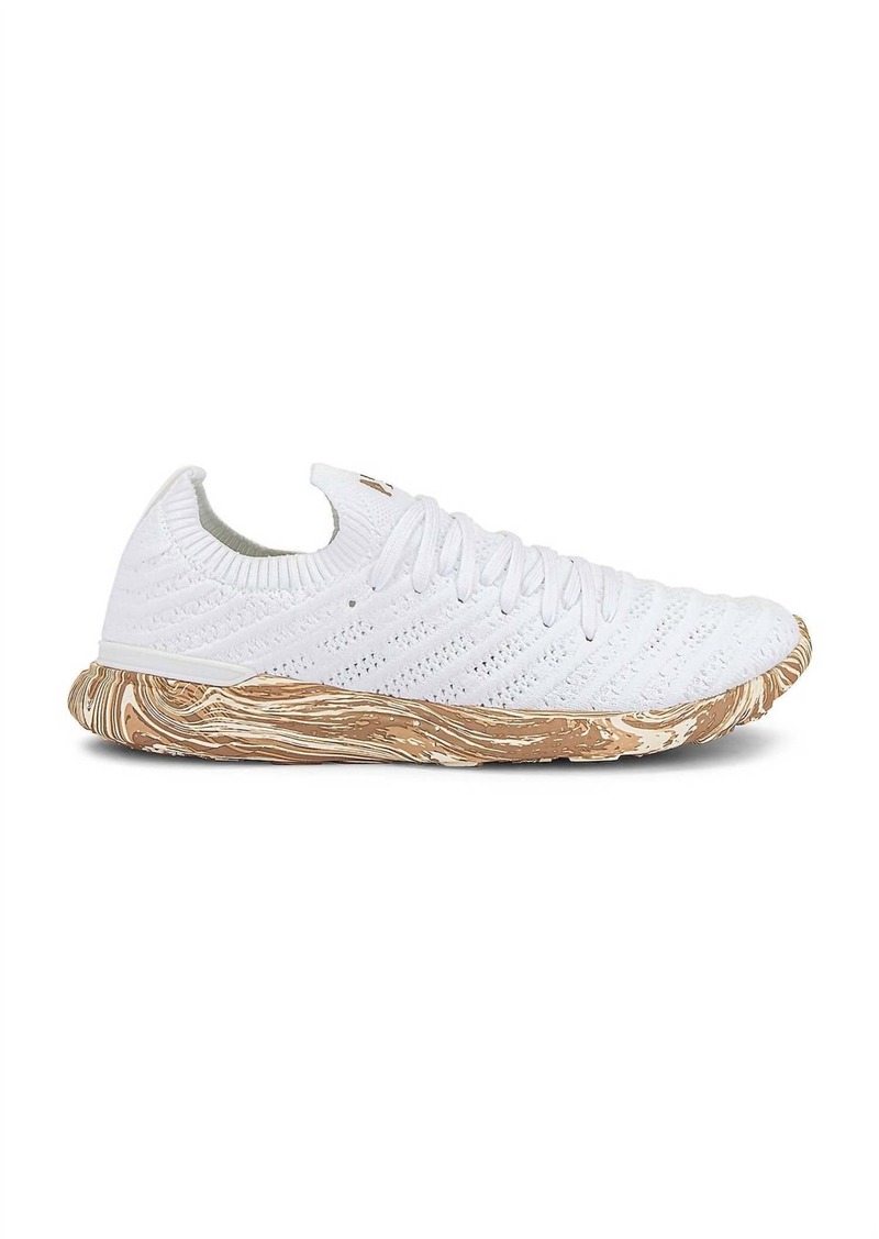 APL Athletic Propulsion Labs Women's Techloom Wave Sneaker In White/almond/marble