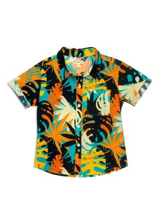 Appaman Kids' Playa Short Sleeve Button-Up Shirt in Palm Beach at Nordstrom