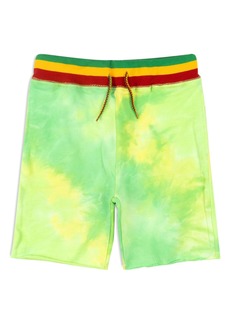 Appaman x Ziggy Kids' Camp Shorts in Lime Tie Dye at Nordstrom