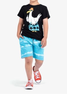 Appaman Cool Seagull Short Sleeve Tee In Black