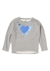 Appaman Paint Splash Heart Graphic Slouchy Sweatshirt (Little Kids/Big Kids)