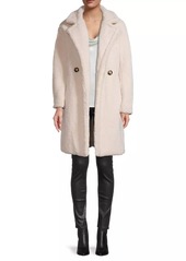 APPARIS Anouck Double-Breasted Faux Shearling Coat