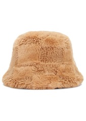 Apparis Gilly Butterscotch Checkerboard Shearling Hat