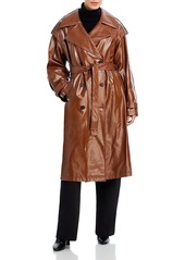 Apparis Isa Faux Leather Crinkle Coat