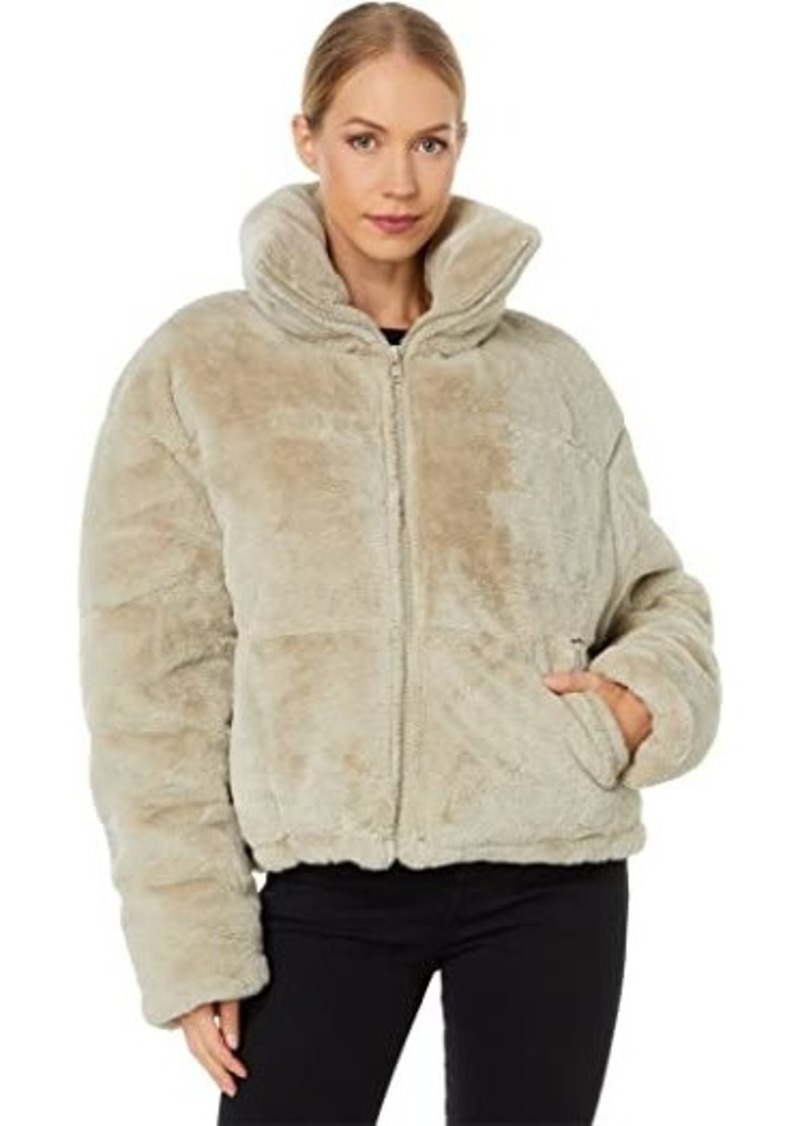 APPARIS Billie Zip Front Short Faux Fur Coat