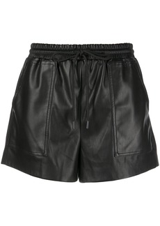 APPARIS drawstring faux-leather shorts