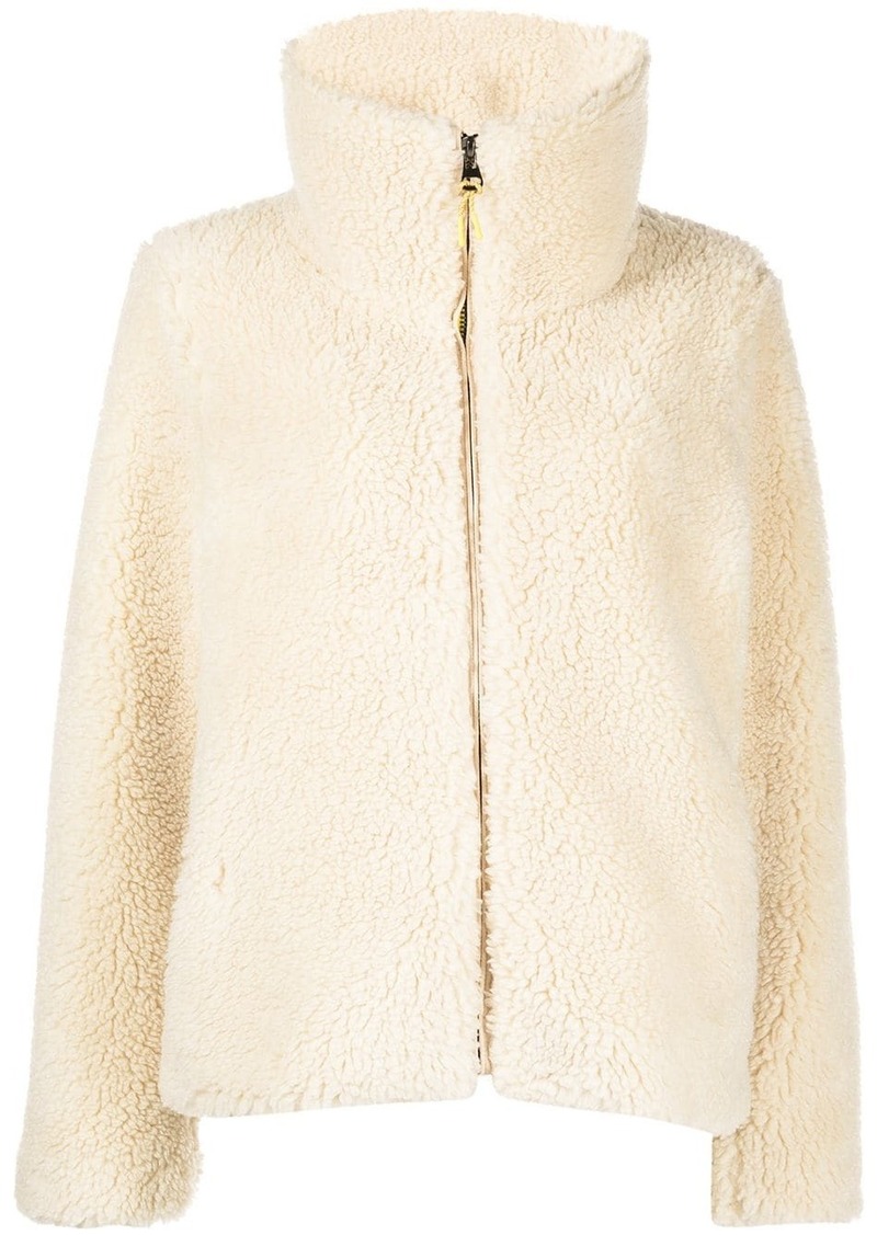 APPARIS high-neck faux-shearling coat