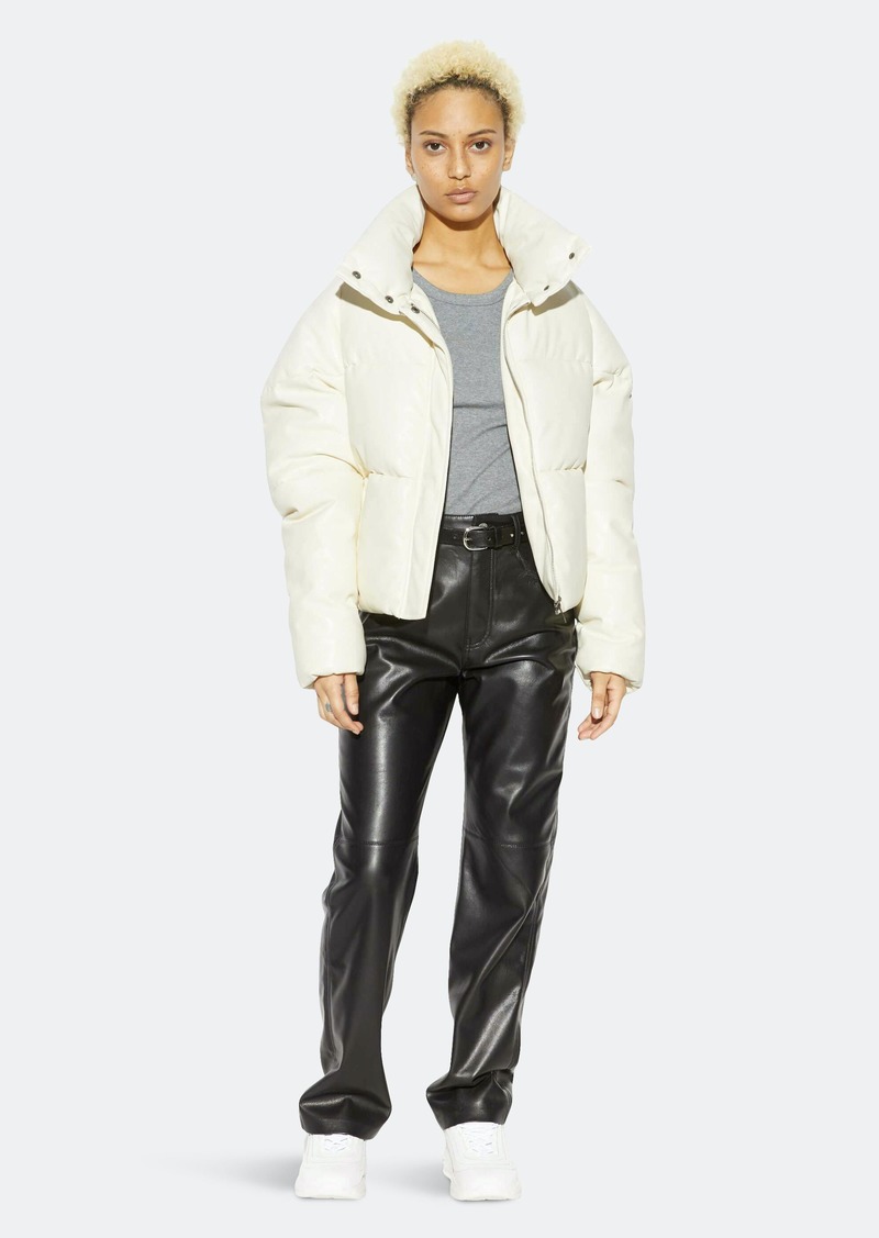 topshop leather puffer