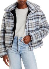 APPARIS Josh Womens Plaid Faux Fur Lined Quilted Coat