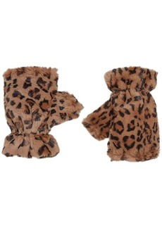 APPARIS leopard-print fingerless gloves