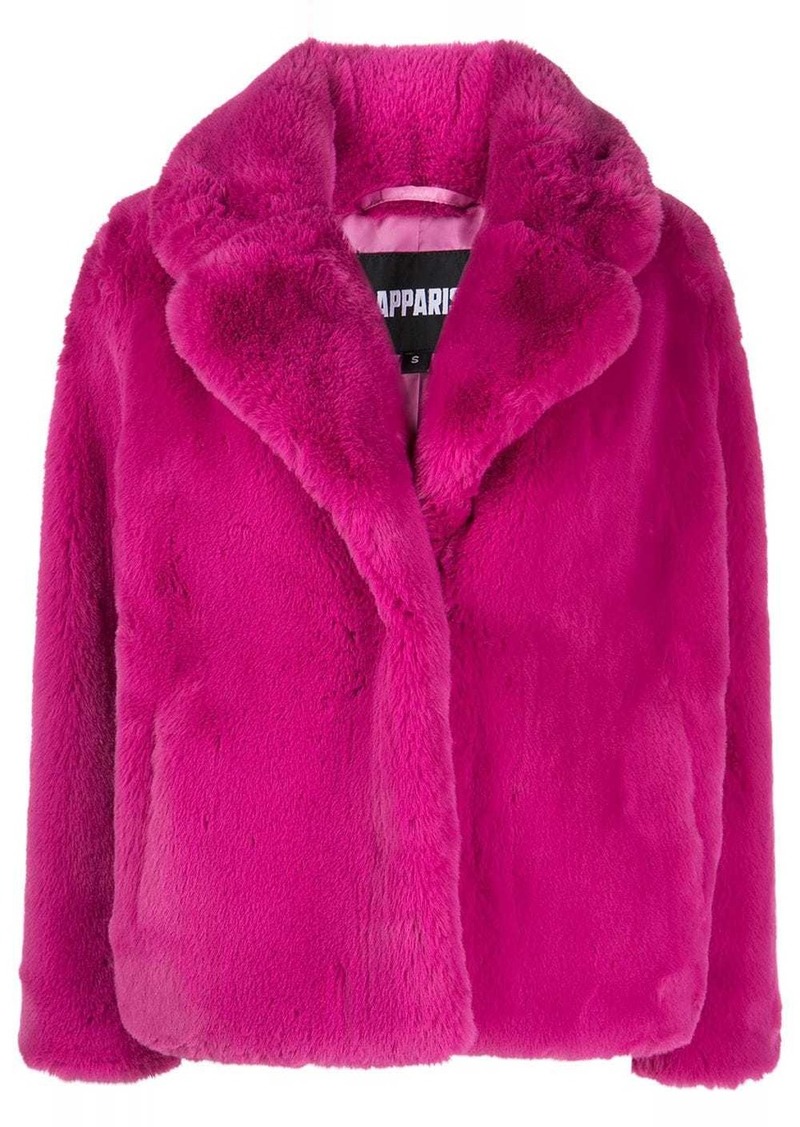 APPARIS oversized faux-fur coat