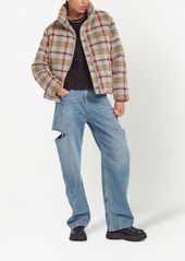 APPARIS padded plaid-check print jacket