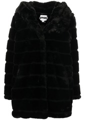 APPARIS quilted-finish faux-fur coat