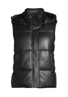 APPARIS Rocky Hooded Faux Leather Vest