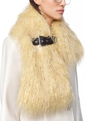 APPARIS Rowen Faux-Fur Buckle Scarf