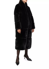 APPARIS Sylke Paneled Faux Fur Long Coat