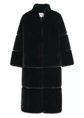 APPARIS Sylke Paneled Faux Fur Long Coat