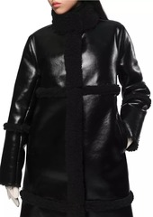 APPARIS Tilly Faux Leather Reversible Coat