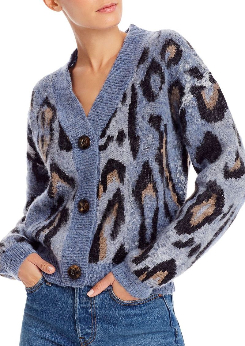 AQUA Animal Print Cardigan Sweater - 100% Exclusive
