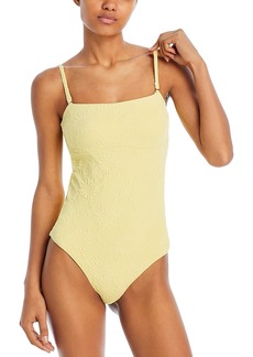 Aqua Bandeau Cutout Back One Piece Swimsuit - Exclusive