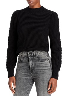 AQUA Cable Knit Puff Sleeve Sweater - 100% Exclusive