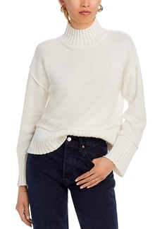 Aqua Cashmere Boxy Mock Neck Cashmere Sweater - Exclusive