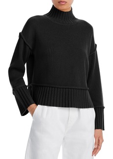 Aqua Cashmere Boxy Mock Neck Cashmere Sweater - Exclusive