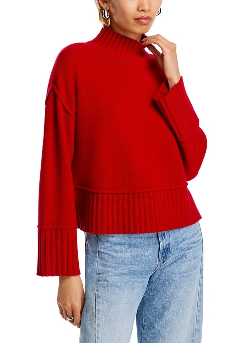 Aqua Cashmere Boxy Mock Neck Cashmere Sweater - 100% Exclusive