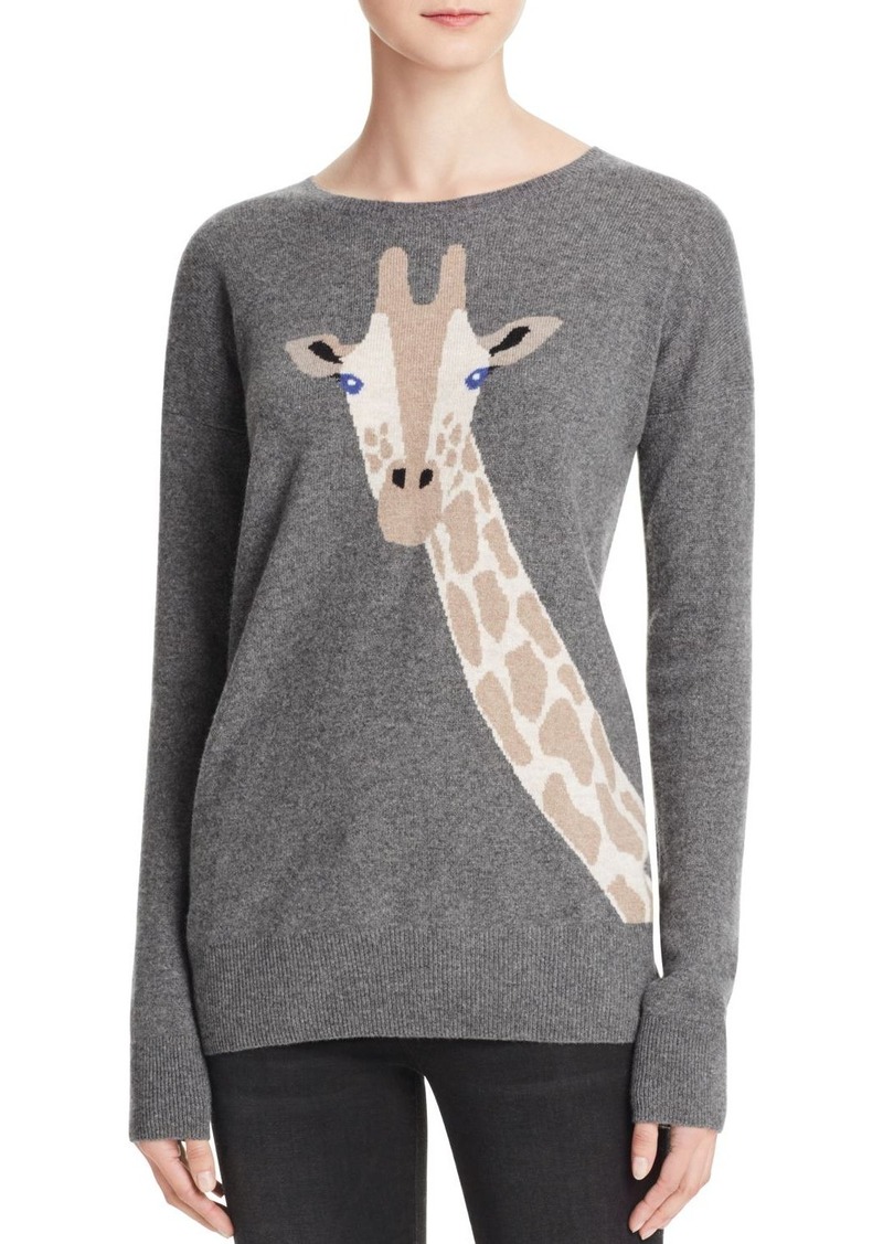 Aqua AQUA Cashmere Giraffe Intarsia Cashmere Sweater | Sweaters