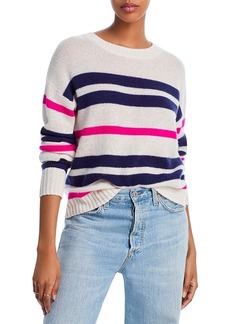Aqua Cashmere Multi Stripe Crewneck Cashmere Sweater - 100% Exclusive